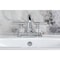 Kingston Brass Knurled Double-Handle 4" Centerset Bathroom Faucet with Brass Pop-Up, Polished Chrome KS8611KNL - alternate 4