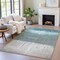 Homeroots 3' X 5' Teal Blue And Gray Abstract Washable Indoor Outdoor Area Rug 632059 - alternate 6
