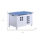 Homeroots 21" X 32" X 21" White Blue Wood Youth Chest 347561 - alternate 4