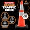 Xpose Safety Slim Line Traffic Safety Cone, 28 in, 6 in & 4 in Reflective Collar, DOT Approved, Orange, 1 pk OTC28SL-64-1-X - alternate 7