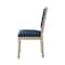 Homeroots Set of Two Navy Blue and Brown Upholstered Linen Dining Side Chairs 535365 - alternate 9