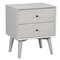 Homeroots 26" Solid Wood and Wood Two Drawer Nightstand 399253 - alternate 1