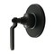 Kingston Brass Single-Handle Three-Way Diverter Valve with Round Trim Kit, Matte Black KS3030KL - alternate 1
