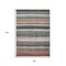 Homeroots 8' X 10' Pale Aqua Copper And Taupe Striped Washable Indoor Outdoor Area Rug 618265 - alternate 8