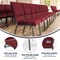 Flash Furniture Red Fabric Church Chair, PK4 4-FD-CH02185-SV-RED-GG - alternate 7