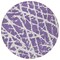 Homeroots 8' Purple And White Round Abstract Washable Indoor Outdoor Area Rug 559312 - alternate 7
