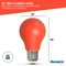 Bulbrite 25W Equivalent Ceramic Red Color A19 Weatherproof Outdoor E26 Medium Base FloodLED Light Bulb, 10PK 862312 - alternate 4