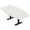 Skutchi Designs 6 Person Conference Table With Power Unit | 6' Boat Table | Harmony Series HAR-BOT-48X72-T.BK-WA7976-NA - alternate 1
