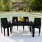 Leisuremod Weave Mace Indoor/Outdoor Arm Chair, Black, 4PK MCA19BL4 - alternate 7