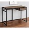 Homeroots 42" Brown and Black Wood and Metal Sled Computer Desk 489825 - alternate 2