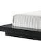 Homeroots Black and Gray Wood And Faux Leather Queen Bed Frame With Attached Nightstands 486240 - alternate 4