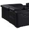 Homeroots Black Italian Leather Power Reclining U Shaped Eight Piece Corner Sectional With Console 632569 - alternate 10