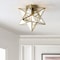 Jonathan Y Stella 12" Moravian Star Metal/Clear Glass LED Flush Mount, Gold/Clear JYL9035B - alternate 9