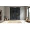 Vdomdoors Metal Double Doors Deux 6501 Black Enamel Opaque Black Glass Top Transom Entry Modern Painted (W72x DEUX6501DEXD-BLK-W72xH80+16-LH-O - alternate 3