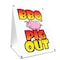 Signmission Bbq Time To Pig Out, 36 Inch x 24 Inch A-frame Yard Sign, Plastic Sign SBC-2436-Bbq Time To Pig Out - alternate 1
