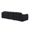 Homeroots 107" Black Italian Leather Reclining Metal USB Sofa 720277 - alternate 7