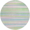 Homeroots 8' Mint Green Pink And Blue Round Striped Washable Indoor Outdoor Area Rug 597339 - alternate 6