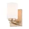 Vaxcel Park Ridge 1-Light Vanity Light Sconce, Champagne Gold, Frosted White Glass, 4.75-In. Wide W0570 - alternate 1