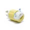 Leviton LockingPlug, 15A, 1/2hp, White;Yellow, Nylon 4720-CY - alternate 4