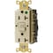 Hubbell 20A Hospital Grade Self-Test GFCI Receptacle, Ivory GFRST83I - alternate 1