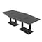 Skutchi Designs Hexagon Conference Table With Power Unit, 48 in W, 96 in L, Grey HAR-HEX.IR-48X96-DOU.BK-WA7949-EBLK - alternate 1