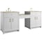 James Martin Vanities Bellshire 84" Dual Vanity Set with 24" Make-Up Counter, Bright White w/3 cm Tajnar Eclos Top 660-VMC84-BW-3TJR - alternate 3