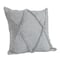 Homeroots Set of Two Light Gray Diamond Cotton Throw Pillow With Fringe, 2PK 554588 - alternate 4