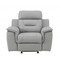 Homeroots 41" Grey Fascinating Leather Reclining Chair. 329544 - alternate 4