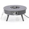 Leisuremod Walbrooke Outdoor Patio Aluminum Round Slats Design Fire Pit Side Table with Lid & Fire Glass, Grey WGRS-29-GL - alternate 7