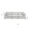 Homeroots 124in Gray Fabric Wood Sofa 641065 - alternate 7