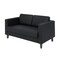Flash Furniture HERCULES Artemis Black LeatherSoft Reception Loveseat w/2 AC Outlets/1 USB/1 USB-C Ports ZB-8921-2S-BLK-GG - alternate 1