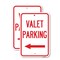 Signmission Valet Parking with Left Arrow, 18'' X 24'' 2 Signs, Heavy Gauge Aluminum, 2PK A-1824-2PACK-22750 - alternate 1
