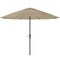 Pure Garden 10 Ft Offset Umbrella with Base, Blue 50-LG1040 - alternate 1