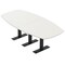Skutchi Designs Arc Boat Conference Table With Power, 48 in W, 96 in L HAR-ABOT-48X96-T.BK-W960-NA - alternate 1