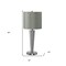 Homeroots Set of Two 24" Silver Metal Candlestick USB Table Lamps With Gray Drum Shade 545825 - alternate 7