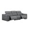 Homeroots 107" Dark Gray Top Grain Leather Reclining USB Sofa 643712 - alternate 6