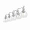 Jonathan Y Shirley 36.25" 5-Light Farmhouse Industrial Metal LED Vanity Light w/Seeded Glass Globe Shades, Chrom JYL7906A - alternate 9