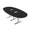Skutchi Designs 8ft Boval Conference Table With Power | Harmony Series | 8 Person Meeting Room Table HAR-BOVL-48X96-T-U999ST19-ESIL - alternate 1