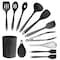 Megachef Black Silicone Cooking Utensils, Set of 12 MGSP-812 - alternate 1