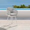 Armen Living Rhodes Outdoor Patio Swivel Bar Stool in Aluminum with Light Gray Rope and Cushions LCRHBALGRY30 - alternate 6