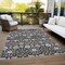 Homeroots 10' X 14' Black Brown And Beige Floral Washable Indoor Outdoor Area Rug 605418 - alternate 5