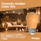 Bulbrite 25W Equivalent Ceramic Amber Color S14 Weatherproof Outdoor E26 Medium Base LED Light Bulb, 10PK 862319 - alternate 7