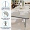 Flash Furniture Wren 72 in x 30 in Adjustable Height Activity Table, Thermal Laminate Top, Short Legs, Light Gray XU-A3072-REC-LTGRY-T-P-GG - alternate 8