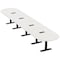 Skutchi Designs 18 Person Conference Table With Power Unit | 18' Racetrack Table | Harmony Series HAR-RAC-48X216-T.BK-WA7976-EBLK - alternate 1