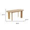 Homeroots 66" Natural Solid Wood Oval Dining Table 712852 - alternate 7