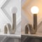 Jonathan Y Katya 18" Scandinavian Minimalist Ceramic Spiral Tube LED Table Lamp, Light Gray JYL5500D - alternate 5