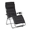 Homeroots 26" Black Steel Outdoor Zero Gravity Chair with Black Cushion 320602 - alternate 1