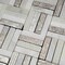 Apollo Tile Artisana 12x12 in. Silver White Polished, Textured, Foiled Stone Block Basketweave Mosaic Tile, 5PK APLBST8802A - alternate 9