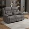 Homeroots 47in Gray Microfiber Manual Reclining Loveseat With Storage and Toss Pillows 721197 - alternate 5