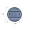 Homeroots 8' Navy Blue And Denim Blue Round Southwestern Washable Indoor Outdoor Area Rug 582832 - alternate 6